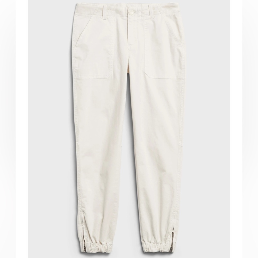 EUC Banana Republic slim cut utility pants cream size 4 - Picture 3 of 6